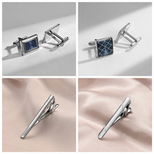Cargar imagen en el visor de la galería, 4 Sets Tie Clips &amp; Cufflinks For Men Man Shirt Cufflink Wedding Guests Gift With Box Pisa Ties Pin Luxury Men&#39;s Gift For Husband