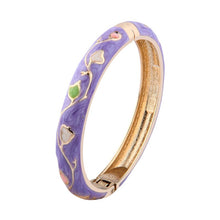Load image into Gallery viewer, Flower Bracelets For Women Bangle On Hand Enamel Jewelry Cute  Women&#39;s Hand Bracelets Wife Designer Mother Gifts For Christmas