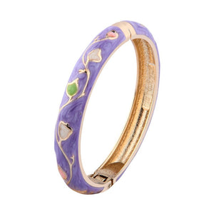 Flower Bracelets For Women Bangle On Hand Enamel Jewelry Cute  Women's Hand Bracelets Wife Designer Mother Gifts For Christmas