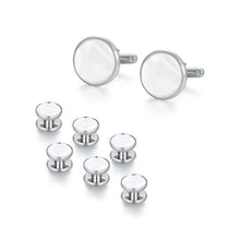 Load image into Gallery viewer, Wedding Man Cuff Link Set Luxury Man Shirt Cufflinks Blue Clock Wed Cufflink Shirts Studs Button And Cufflinks For Mens Tie Clip