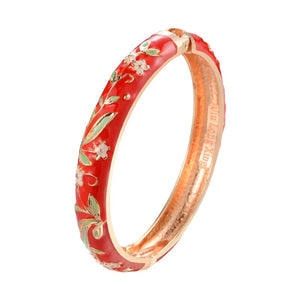 Cloisonne Bracelet On Hand Flower Bangles For Women Enamel Jewelry Women's Hand Bracelets Female Bangle Mother's Day Gifts Wife