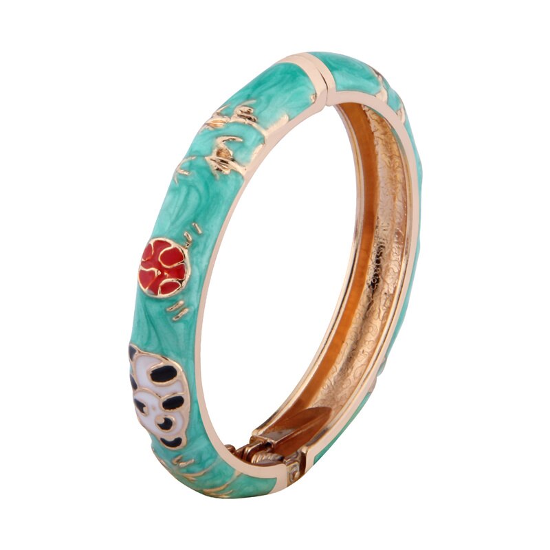 Panda Bracelets For Women Bangle On Hand Enamel Jewelry Cute Animal Women's Hand Bracelets Wife Designer Gifts For Christmas