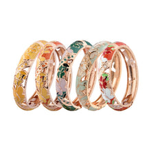 Load image into Gallery viewer, Enamel Bracelets For Women Bangle On Hand Floral Cloisonne Butterfly India African Jewelry Women&#39;s Hand Bracelets Designer Gifts