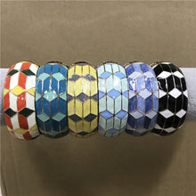 Load image into Gallery viewer, UJOY Wide Cuff Bracelet Latest Design Colorful Enamel  Handmade Spring Hinged  Jewelry  Gift