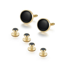 Cargar imagen en el visor de la galería, Minimalist Wed Studs For Men Shirts Cufflinks Set Of 6 French Cuff Dress Shirt For Men Studs Buttons Threaded Wedding Guest Gift