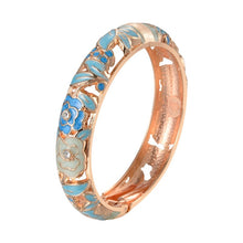 Load image into Gallery viewer, Floral Enamel Bracelets For Women Bangle On Hand Hawaiian Cloisonne India African Jewelry Women&#39;s Hand Bracelets Designer Gifts
