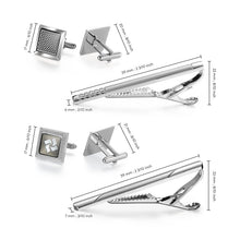 Cargar imagen en el visor de la galería, 4 Sets Tie Clips &amp; Cufflinks For Men Man Shirt Cufflink Wedding Guests Gift With Box Pisa Ties Pin Luxury Men&#39;s Gift For Husband