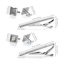 Load image into Gallery viewer, 4 Sets Tie Clips &amp; Cufflinks For Men Man Shirt Cufflink Wedding Guests Gift With Box Pisa Ties Pin Luxury Men&#39;s Gift For Husband