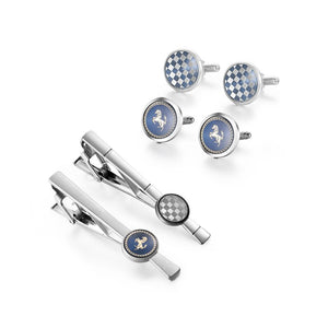 2 Sets Tie Clips Cufflinks Set With Box Man Shirt Cufflink Wedding Guests Gifts Pisa Ties For Men Luxury Men's Gift For Husband