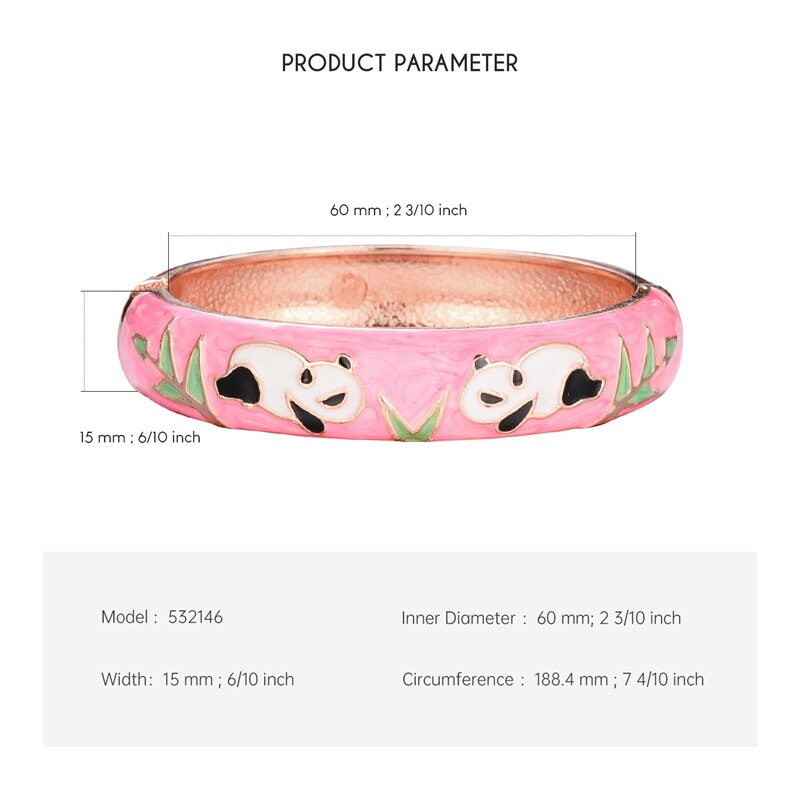 Enamel Jewelry Animal Bracelets For Women Bangle On Hand Cute Panda Women's Hand Bracelets Wife Designer Gifts For Christmas