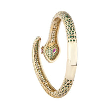 Load image into Gallery viewer, Luxury Snake Bracelets For Women With Zircon Stainless Steel Bangle Gold Plated Bracelets On Hand Women&#39;s Jewelry Designer Gifts