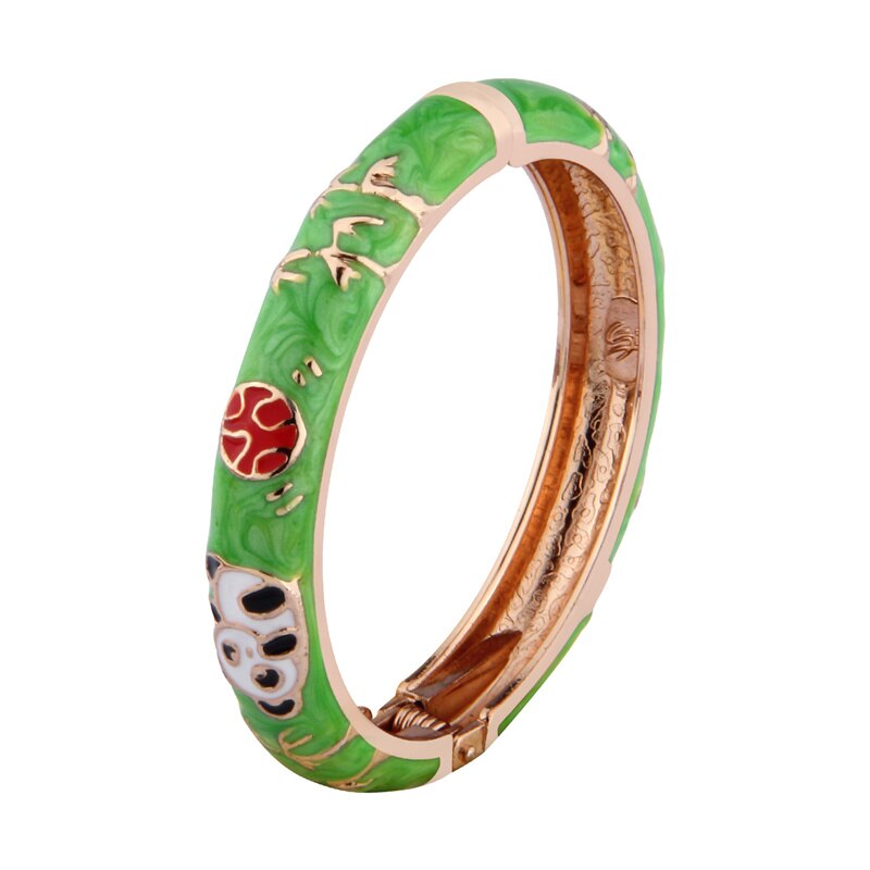Panda Bracelets For Women Bangle On Hand Enamel Jewelry Cute Animal Women's Hand Bracelets Wife Designer Gifts For Christmas