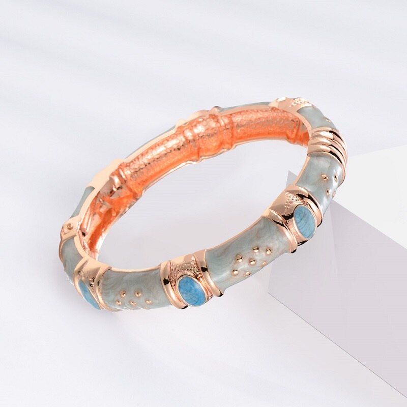 Cloisonne Bangle Jewelry For Women Bracelet On Hand Enamel Jewelry Women's Hand Bracelet Female Christmas Mother's Day Gift Wife