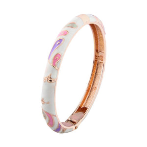 Cloisonne Bracelets For Women Bangle On Hand Enamel Jewelry Cute Animal Women's Hand Bracelets Wife Designer Gifts For Mother