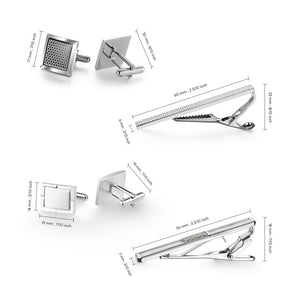 2 Sets Tie Clips Cufflinks Set With Box Man Shirt Cufflink Wedding Guests Gifts Pisa Ties For Men Luxury Men's Gift For Husband