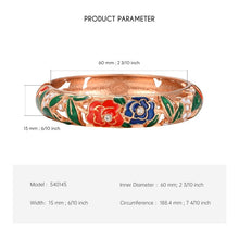 Load image into Gallery viewer, Floral Enamel Bracelets For Women Bangle On Hand Hawaiian Cloisonne India African Jewelry Women&#39;s Hand Bracelets Designer Gifts