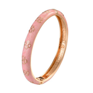 Enamel Floral Bracelets For Women Bangle On Hand Hawaiian Cloisonne India African Jewelry Women's Hand Bracelets Designer Gifts