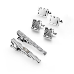 2 Sets Tie Clips Cufflinks Set With Box Man Shirt Cufflink Wedding Guests Gifts Pisa Ties For Men Luxury Men's Gift For Husband