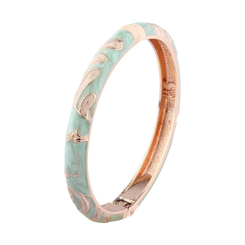 Cloisonne Bracelets For Women Bangle On Hand Enamel Jewelry Cute Animal Women's Hand Bracelets Wife Designer Gifts For Mother
