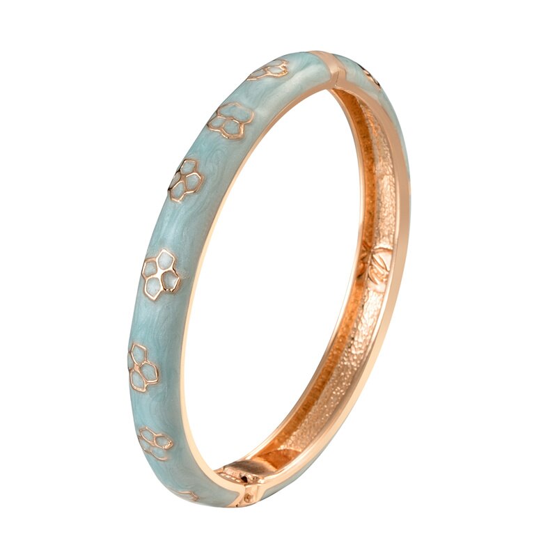 Enamel Floral Bracelets For Women Bangle On Hand Hawaiian Cloisonne India African Jewelry Women's Hand Bracelets Designer Gifts