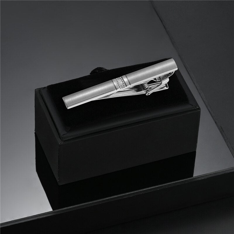 Minimalist Tie Clip For Men Wedding Souvenirs Guests Gifts Tie Clips To Man With Box Men's Cuff Party Luxury Man Fashion Lawyer