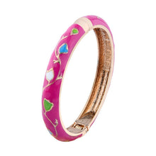 Load image into Gallery viewer, Flower Bracelets For Women Bangle On Hand Enamel Jewelry Cute  Women&#39;s Hand Bracelets Wife Designer Mother Gifts For Christmas