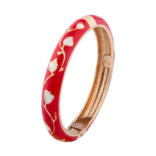 Load image into Gallery viewer, Flower Bracelets For Women Bangle On Hand Enamel Jewelry Cute  Women&#39;s Hand Bracelets Wife Designer Mother Gifts For Christmas