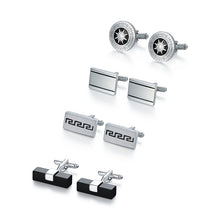 Load image into Gallery viewer, 4 Pairs Set CuffLinks For Mens Wedding Guests Gift Souvenirs Man Shirt Cufflink With Gift Box Luxury Jewelry Business Tie Clips