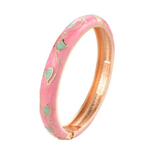 Load image into Gallery viewer, Flower Bracelets For Women Bangle On Hand Enamel Jewelry Cute  Women&#39;s Hand Bracelets Wife Designer Mother Gifts For Christmas