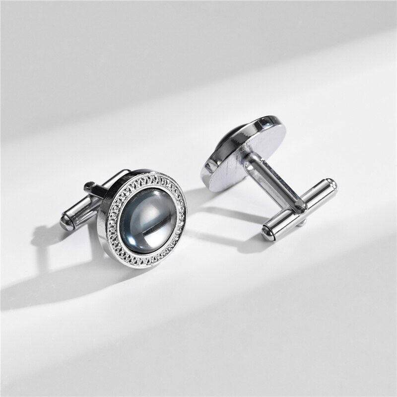 4 Pairs Set CuffLinks For Mens Wedding Guests Gift Souvenirs Man Shirt Cufflink With Gift Box Luxury Jewelry Business Tie Clips