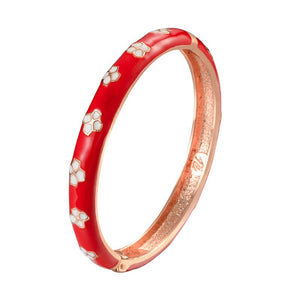 Enamel Floral Bracelets For Women Bangle On Hand Hawaiian Cloisonne India African Jewelry Women's Hand Bracelets Designer Gifts