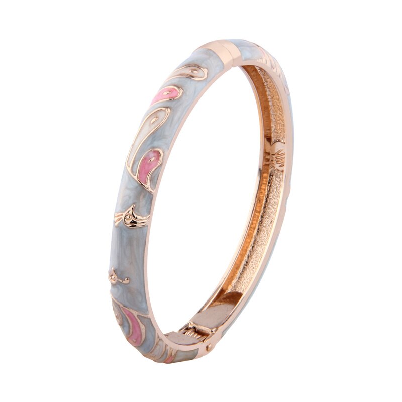 Cloisonne Bracelets For Women Bangle On Hand Enamel Jewelry Cute Animal Women's Hand Bracelets Wife Designer Gifts For Mother