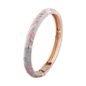 Cloisonne Bracelets For Women Bangle On Hand Enamel Jewelry Cute Animal Women's Hand Bracelets Wife Designer Gifts For Mother