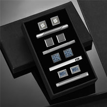 Cargar imagen en el visor de la galería, 4 Sets Tie Clips &amp; Cufflinks For Men Man Shirt Cufflink Wedding Guests Gift With Box Pisa Ties Pin Luxury Men&#39;s Gift For Husband