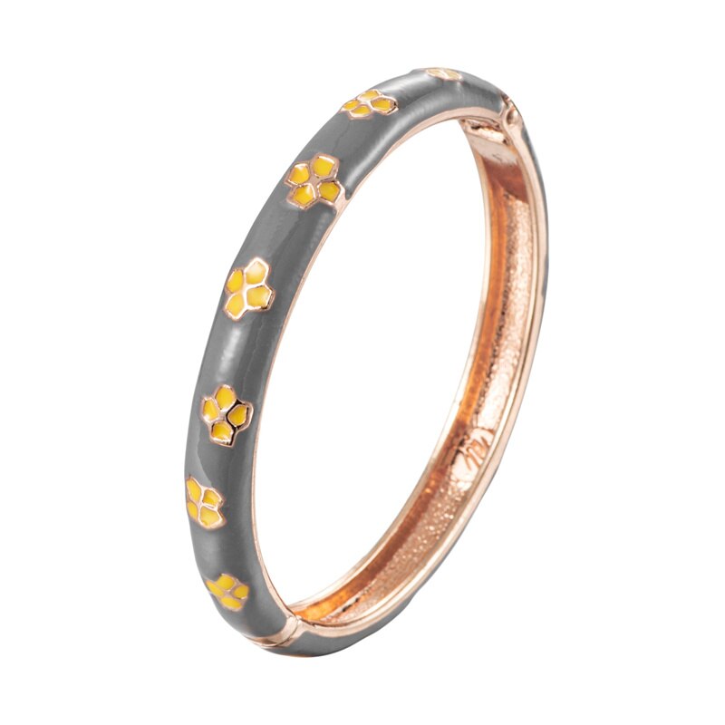 Enamel Floral Bracelets For Women Bangle On Hand Hawaiian Cloisonne India African Jewelry Women's Hand Bracelets Designer Gifts