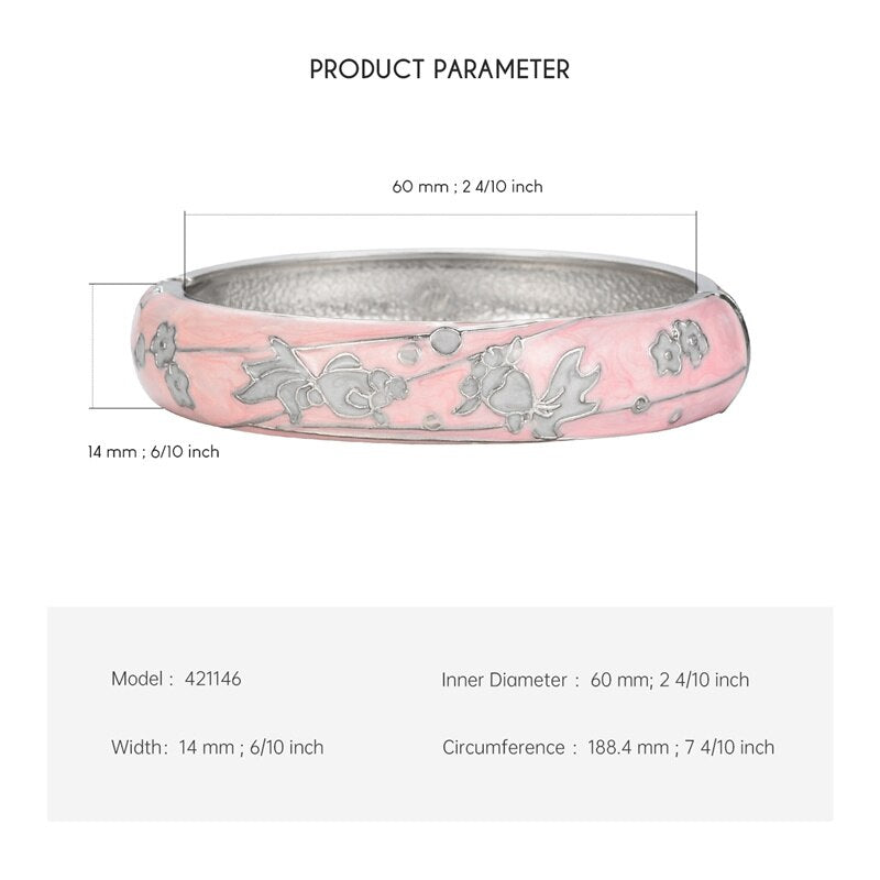 Bangles For Women Bracelet On Hand Goldfish Cloisonne Enamel Jewelry Women's Hand Bracelets Female Bangle Mother's Day Gift Wife