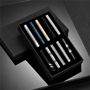 10 PCS Tie Clips Set With Gift Box Metal Man Shirt Cufflinks Wedding Guests Gifts Men's Gift For Husband Luxury Jewelry Business