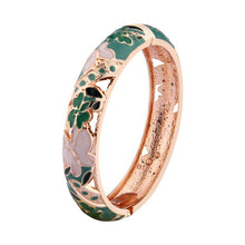 Load image into Gallery viewer, Enamel Bracelets For Women Bangle On Hand Floral Cloisonne Butterfly India African Jewelry Women&#39;s Hand Bracelets Designer Gifts