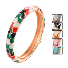 Load image into Gallery viewer, UJOY Hinge Enamel Bracelets For Women Geometric Female Bangles Women&#39;s Accessories Bracelets On Hand Mother Day&#39;s Gift Christmas