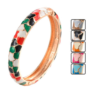 UJOY Hinge Enamel Bracelets For Women Geometric Female Bangles Women's Accessories Bracelets On Hand Mother Day's Gift Christmas