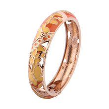 Load image into Gallery viewer, Enamel Bracelets For Women Bangle On Hand Floral Cloisonne Butterfly India African Jewelry Women&#39;s Hand Bracelets Designer Gifts