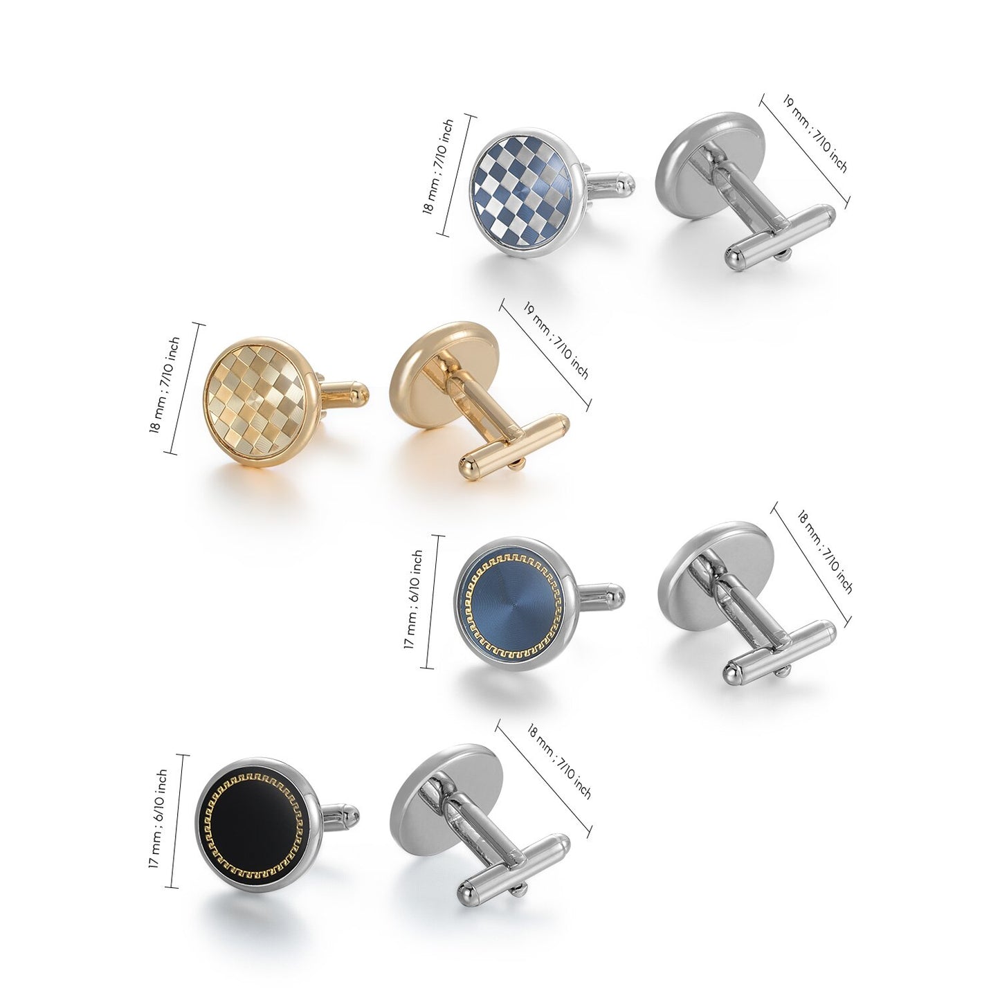 4 Pairs Set Man Shirt Cufflink With Box Tie Clips Cufflinks For Mens Wedding Guests Gifts For Husband Luxury Jewelry Business