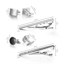 Cargar imagen en el visor de la galería, 4 Sets Cufflinks For Mens Tie Clips &amp; Cufflinks Set With Box Wedding Guests Gifts Man Shirt Cufflink Pisa Ties Luxury Men&#39;s Gift