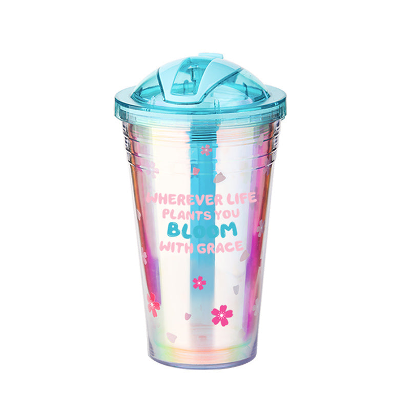 SARIHOSY Water Cup with Lid and Straw Watertight 530 ML Gift for Everyone