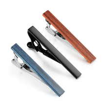 Load image into Gallery viewer, UJOY Tie Clips for Men, 3 Pcs Tie Bars Pinch Clip Set Silver Black 2.3 Inches Business Shirt Necktie Parts