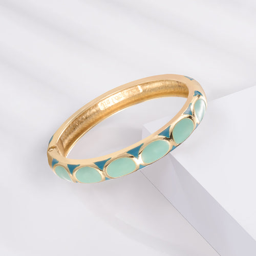 UJOY Vintage Bracelet Colorful Cloisonne Women Girls Hinged Bangles