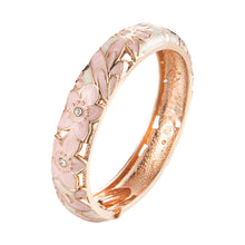 Cargar imagen en el visor de la galería, UJOY Bracelet Cloisonne Jewelry Fashion Opening Hinged Bangles Crafted Enamel Flower