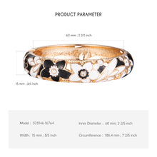 Cargar imagen en el visor de la galería, UJOY Bracelet Cloisonne Jewelry Fashion Opening Hinged Bangles Crafted Enamel Flower