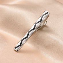 Load image into Gallery viewer, UJOY Tie Clips for Men, 4 Pcs Tie Bars Pinch Clip Set Silver Black 2.3 Inches Business Shirt Necktie Parts
