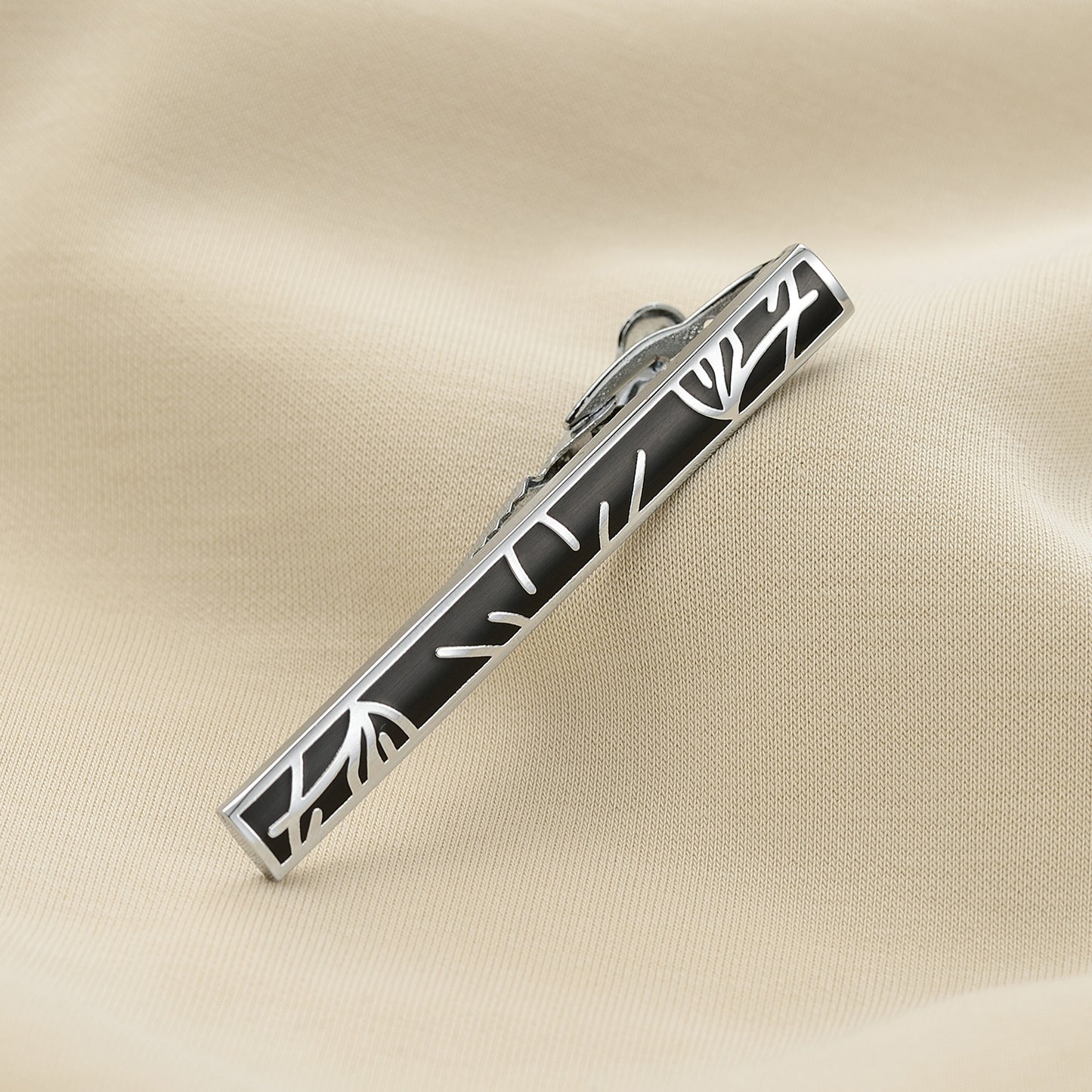 UJOY Skinny Tie Clips Black Necktie Shirts Bar Pins Box Packed Gift for Men